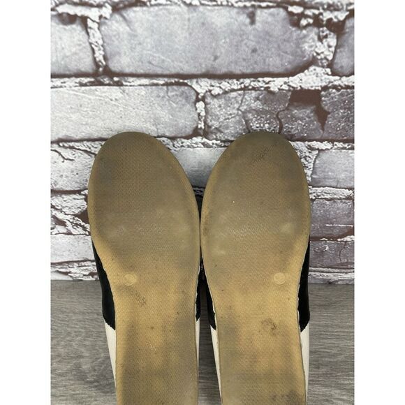 Charix Black Leather Ivory Classic Slip On Loafers Flats Shoes Women 36EU/6M US - Picture 8 of 16